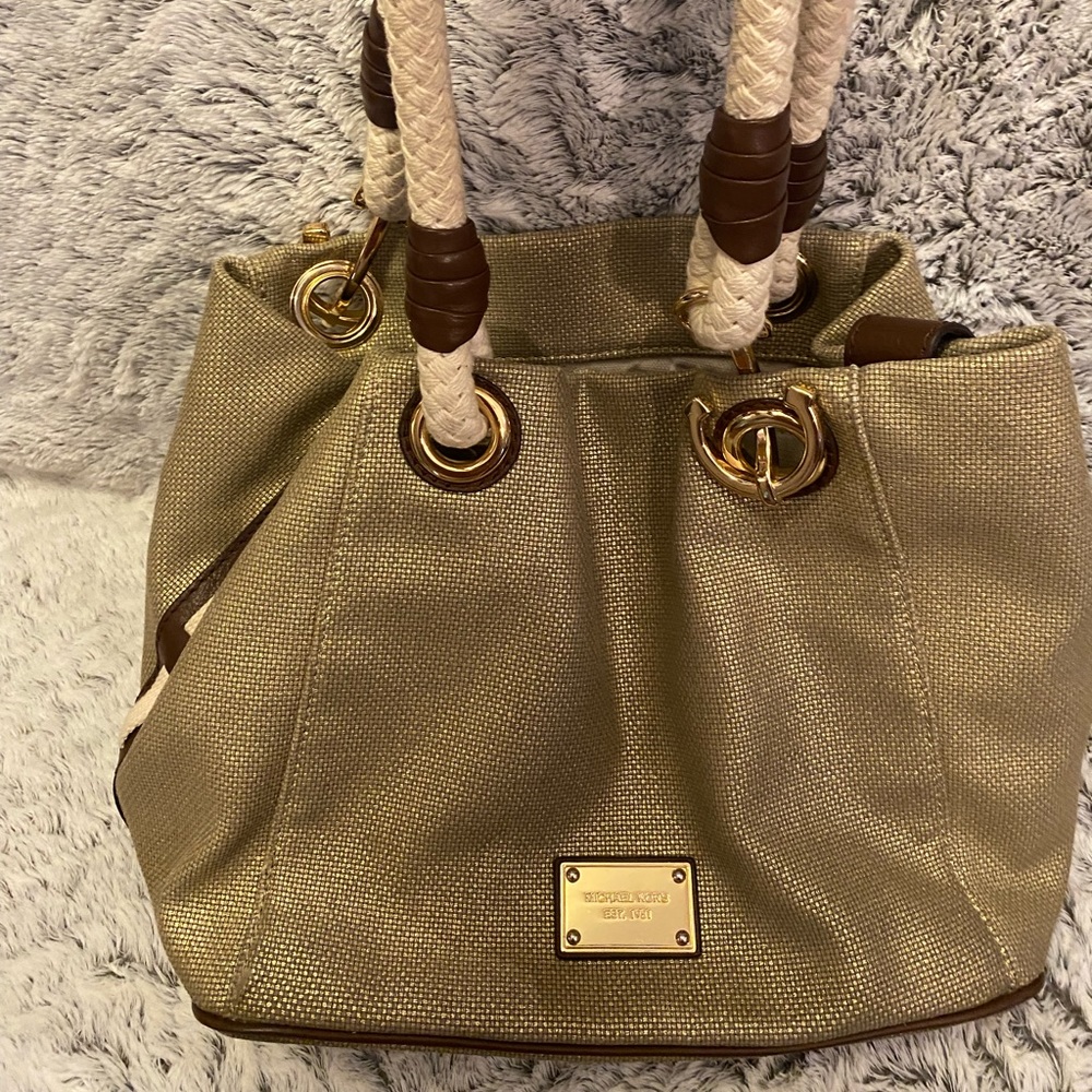 Michael Kors Brown/White Marina Anchor